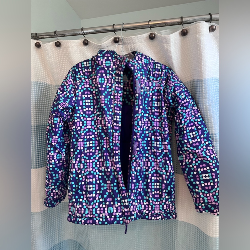 Columbia Kids Puffer Jacket - Purple and Blue Mosaic